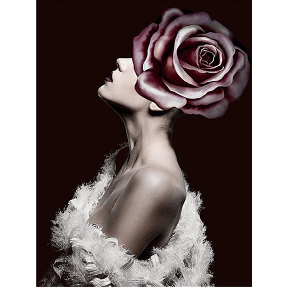 Volle quadratische/runde Diamantmalerei Porträt Frau Strasssteine ​​5D DIY Diamantstickerei Verkauf Schmetterling Mosaik Dekor