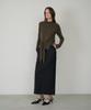 DEHEVE Wool Mock-Neck Wrap Long Sleeve [Khaki]