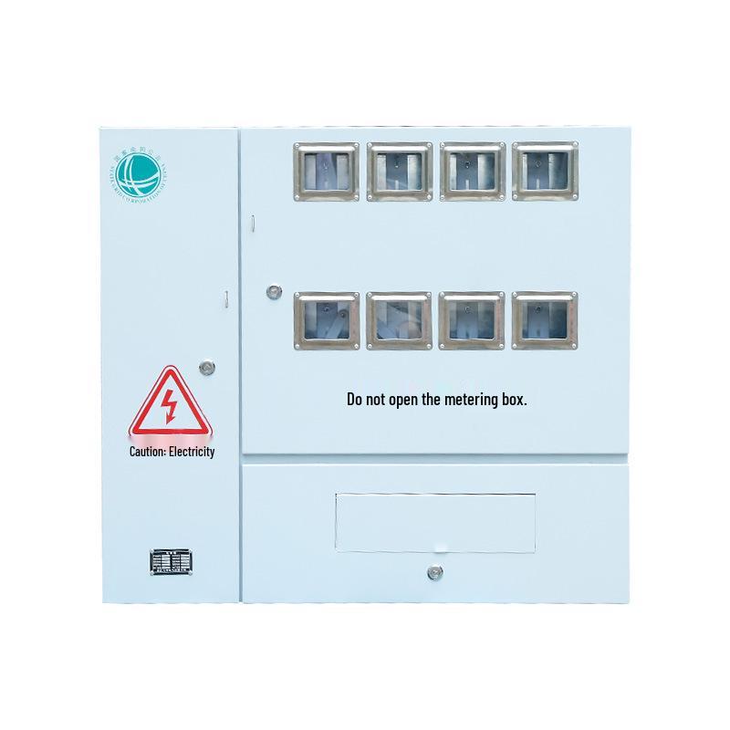 Stainless Steel Waterproof Electric Meter & Distribution Box, Indoor/Outdoor, Surface & Flush Mounted, 8-Household Capacity.