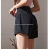 White High-Waisted Quick-Dry Fitness Shorts