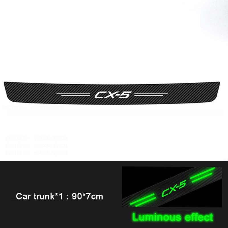 

Car Door Edge Guards Sill Protector Luminous Anti Scratch Stickers for Mazda CX5 CX-5 Logo Rear Trunk Bumper Threshold Strips