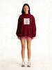 Women's Casual Loose-Fit Mid-High Collar Sweatshirt for Spring and Autumn