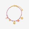 Dopamine Necklace and Bracelet with Whale, Starfish, Shell, 18k Stainless Steel, Multi-Color Conch Pendant.