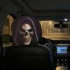 Funny Cartoon Car Headrest Covers, Universal Breathable Elastic Seat Neck Pillow Protector, Humor Spooky Auto Interior Decor for Most Vehicles