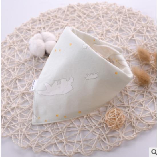 Baby Bibs Triangle Double Cotton Bibs Cartoon Print Saliva Towel Baby Boys Girls Feeding Apron Cotton Bandana Bibs Burp Cloths