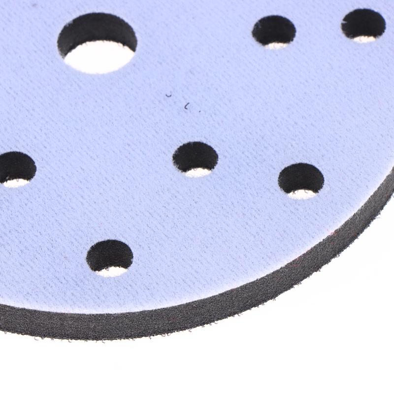 6Inch 15 Holes Pneumatic Dry Grinding Head Sponge Buffer Pad Dry Grinding Machine Soft Pad Self-Adhesive Grinding Machine Tray P