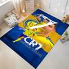 CR7 Football-Themed Design, Blue & Yellow Style Non-slip Rug Suitable for Living Room and Bedroom Sofas Sofas