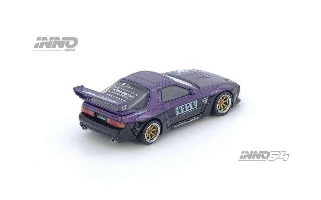 Inno Models Scale Mazda RX7 PANDEM ROCKET BUNNY Purple Finished Product 1/64 (FC3S) RX7FCP-PB