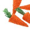 Rabbit Chew Toy Natural Grass Carrot Toy for Rabbits GuineaPigs 5Pcs