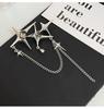 Korean Metallic Star Chain Brooch with Tassel - Niche Fashion Accessory