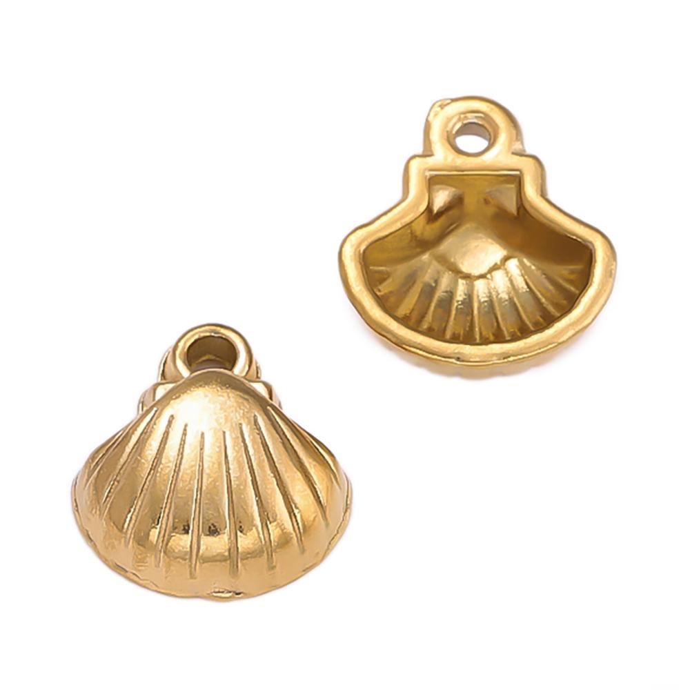 2Pcs Stainless Steel Ocean Theme Shell Starfish Turtle Conch Charms for DIY Handmade Earring Necklace Bracelet Jewelry Making