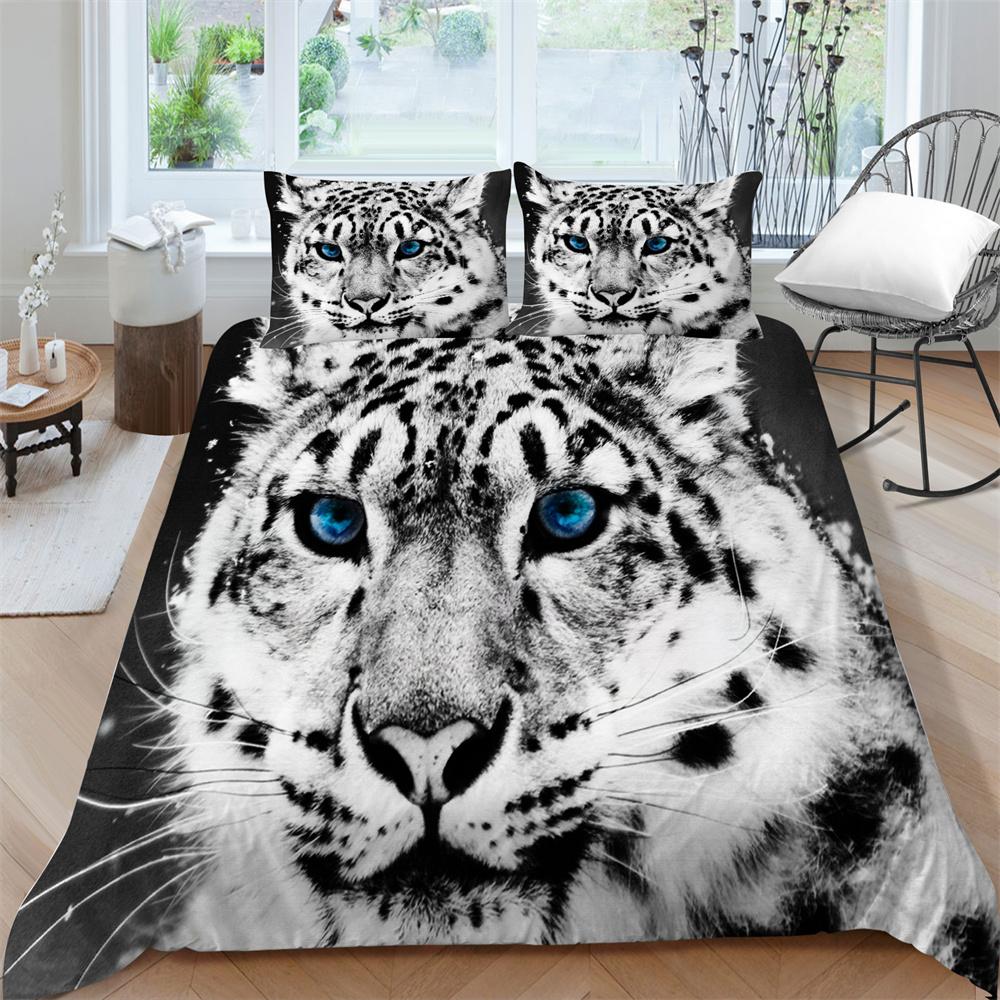 3D Bedding Set Tiger Print Quilt Cover Soft Breathable Comfortable Comforter Duvet Covers Pillowcase  Polyester