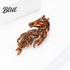 Animal-inspired Jewelry Horse Brooch Sparkling Rhinestones Inlaid Enamel Gift Pin