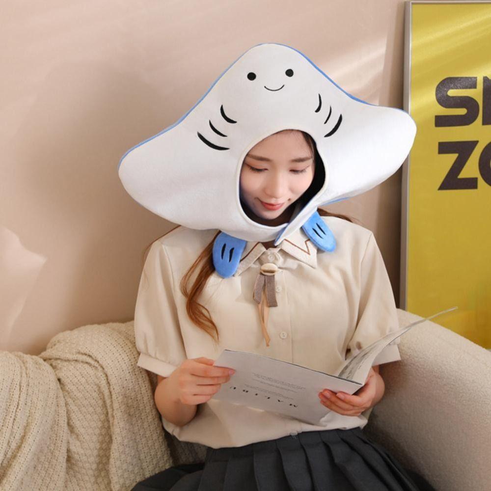 Funny Stingray Costume Hat Cute Performance Hat Cartoon Fish Headgear  Halloween Cosplay