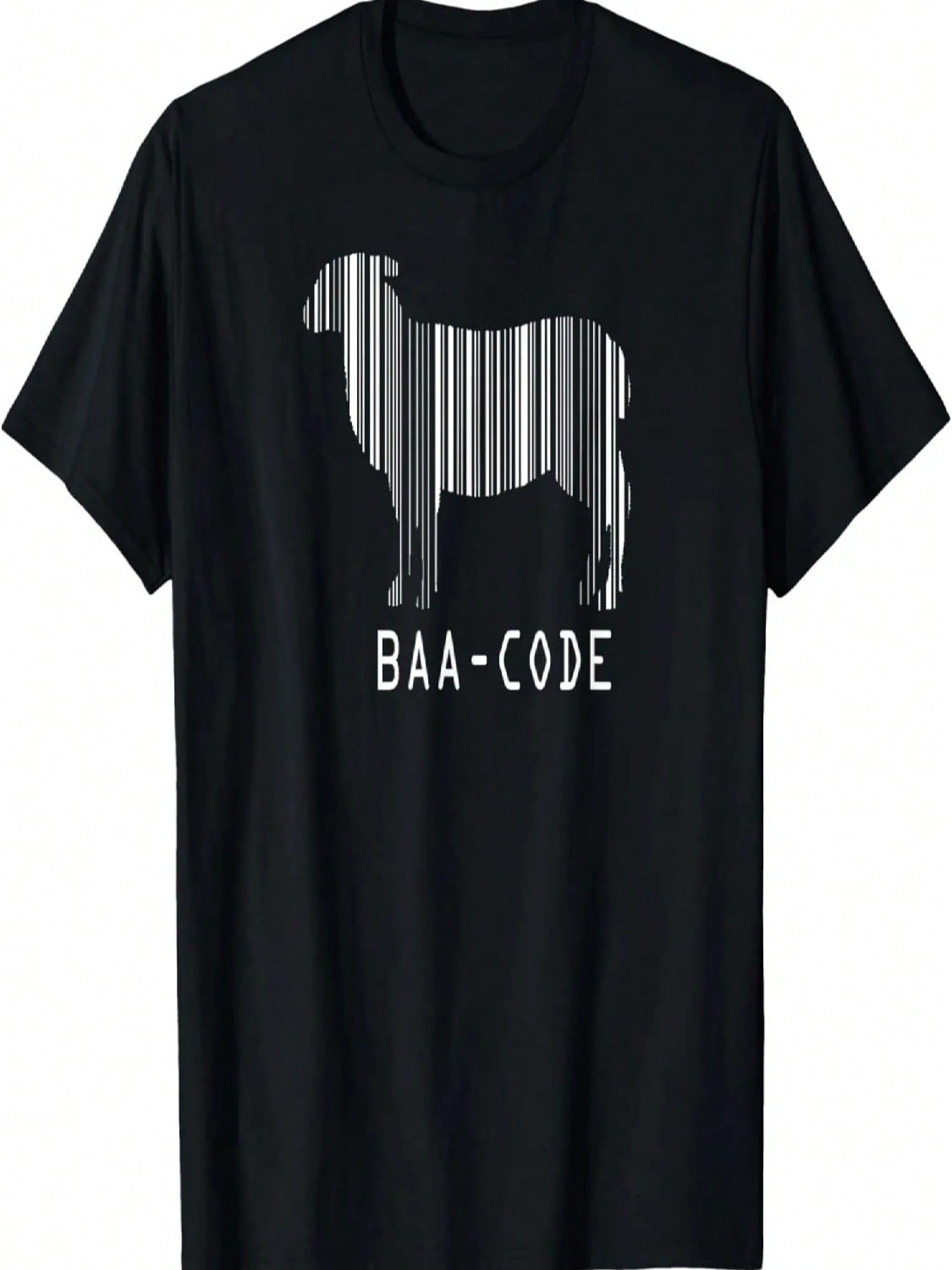 Funny Sheep Shirt BAA CODE Punny Baa-Code Sheep Barcode T-Shirt S разноцветный