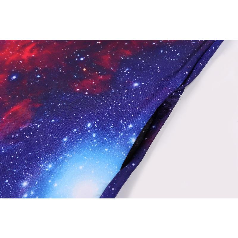 Fashion 3D Star Print V-Neck Sleeveless Long Maxi Comfortable Dress Lightweight High Recognition Elegant with Flattering Chic Dress for Party