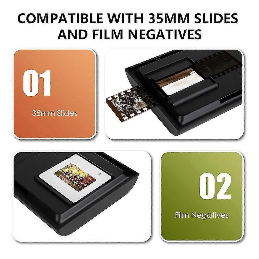 Mobiler Film- und Dia-Scanner, 35-mm-Dia- und Negativ-Scanner mit LED-Hintergrundbeleuchtung für OldFilm nach JP