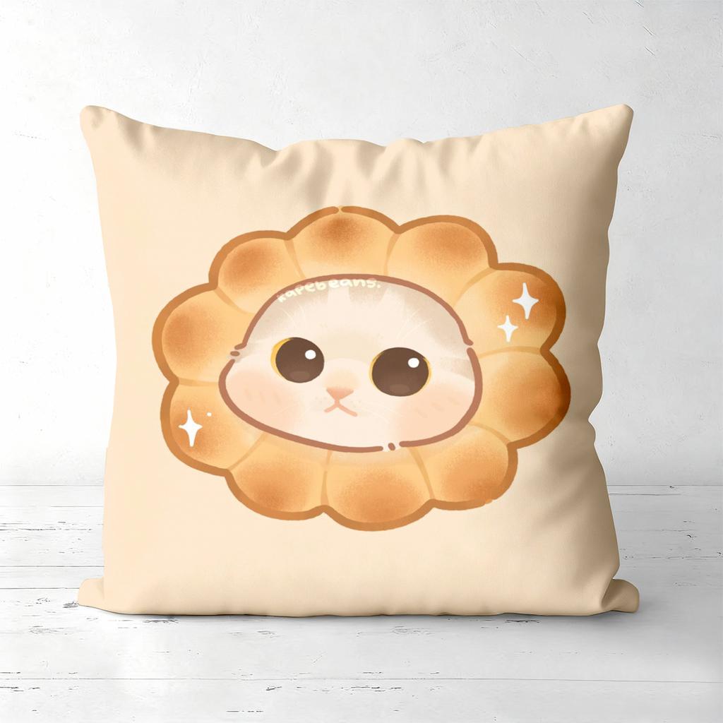 Cute Cartoon Cat Print Square Throw Pillow Covers Pattern Cushion Cover Suitable For Sofa Bedroom Car Pillow Cover