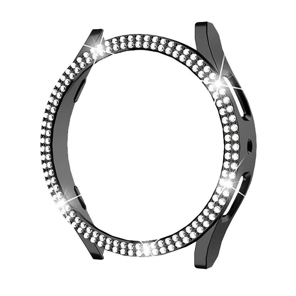 Double Diamond Watch Case for Samsung Galaxy 6 40mm Women Bling PC Hard Hollow Frame Protective Bumper Galaxy Watch 6 44mm Cover