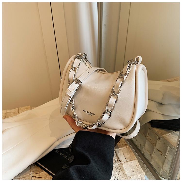 

Сумка через плечо из искусственной кожи, однотонная, для женщин, на молнии, сумка через плечо, мягкая, элегантная, высокого качества, модная, трендовая