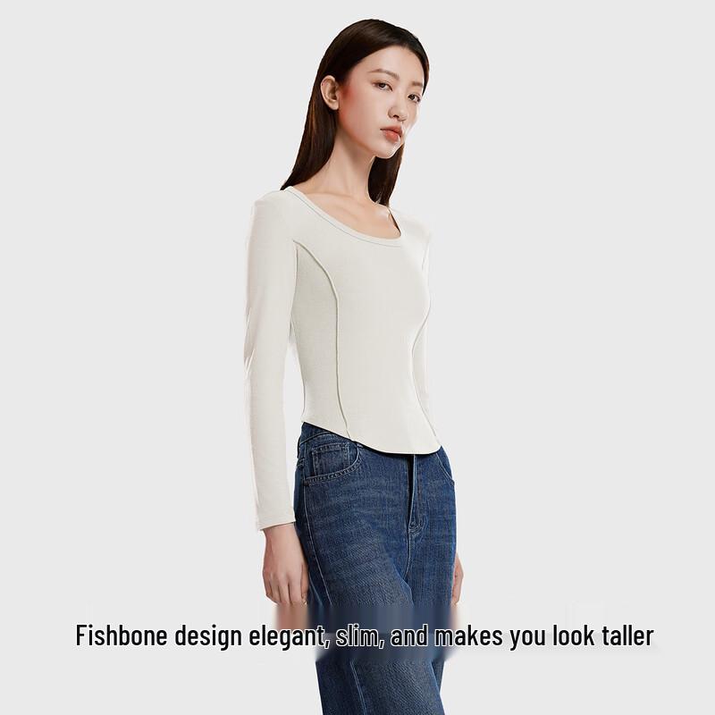 Women's U-Neck Long Sleeve Thermal Base Layer Top