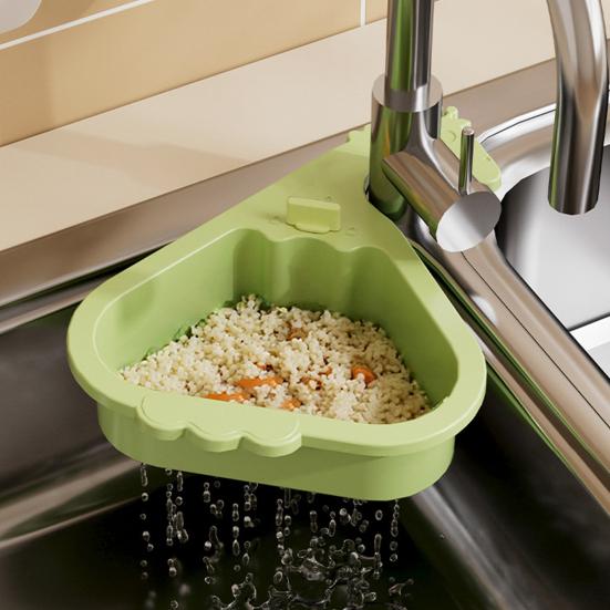 Sink Drain Basket Strong Load-bearing Universal Simple Installation Kitchen Sink Triangle Storage Rack