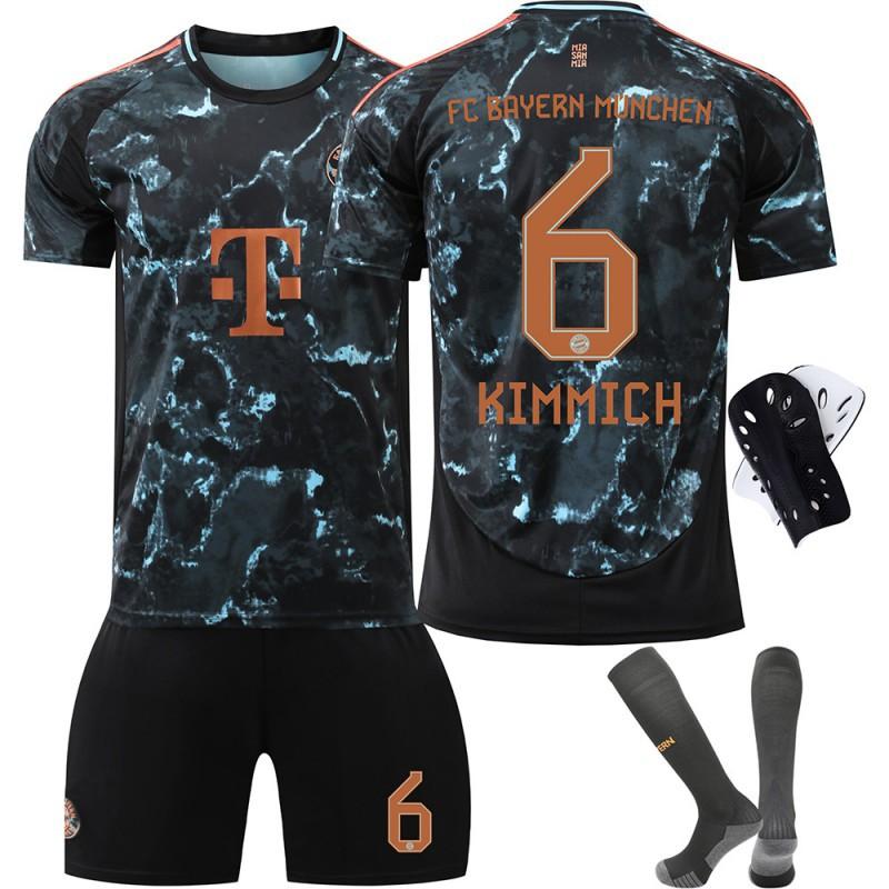 2425 Bayern Jerseys 3 Jin Min Zai No. 9 Kane 10 Sanet 25 Muller Children's Away Football Uniform Set