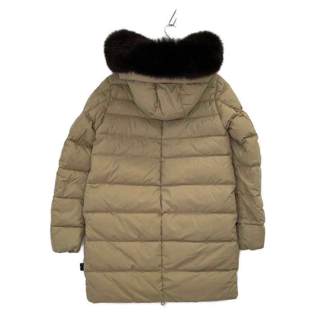 DUVETICA Brown DONNA Fur Hooded Down Coat Coat 38 beigeUsed