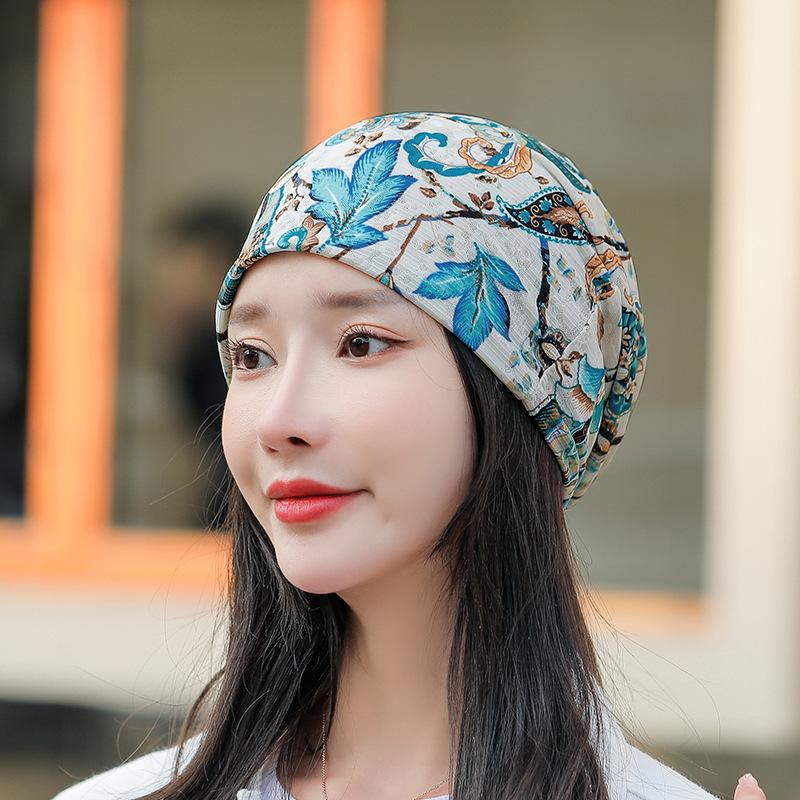 Spring And Summer Package Set Turban Cap Fashion Printing Bald Head Chemotherapy Cap Thin Section Pregnant Woman Monthly Hat Women's Hat
