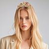 Shiny Princess Tiara Metal Rhinestone Crown Elegant Baroque Crown  Bridal