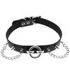 Exotic Accessories of Bdsm Slave Bondage Leather Collar with Leash Ring Steel Chain Sex Toys to Lover Roleplay Posture Spreader