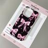 Pink love bow Phone Case For iPhone 17 17Air 16 15 14 13 12 11 Pro Max 14 15 16 Plus Matte Shockproof Soft Cover Funda
