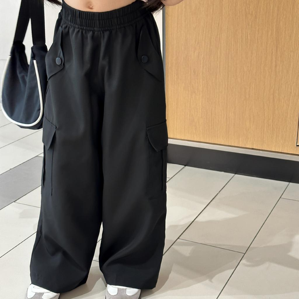 Mädchen lockere, lässige Hose mit weitem Bein, Kinderhose, Eisseide, Arbeitskleidungshose, mückendichte Hose