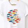 Colorful Ocean Fish T Shirt Fun Marine Life For Sea Lovers Vibrant Casual Underwater Vintage Stylish Streetwear