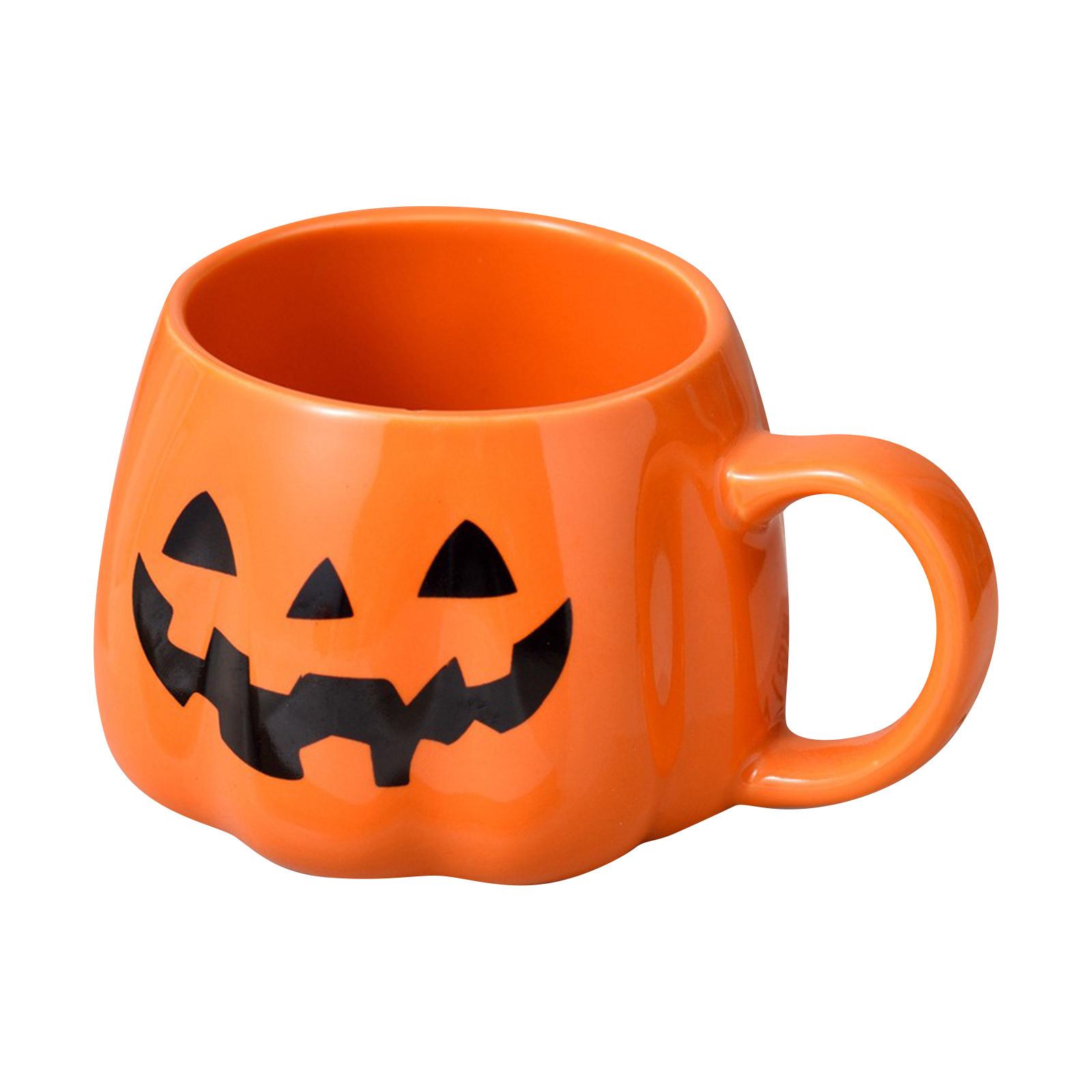 

Креативная милая кружка Cushaw на Хэллоуин, расписанная вручную, подходит для украшения сцены вечеринки на Хэллоуин One Size