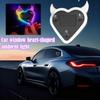 Car Window Devil Heart Light LED Ambient Mood Lamp Solar USB Rechargeable Atmosphere Neon Lights Exterior Interior Decoration