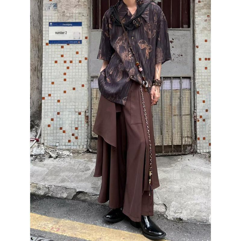 Yamamoto Dark Series Rivet Wide-Leg Harem Pants 2024