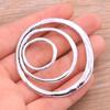 50mm Alloy Geometric Circle Pendants – 2 Colors DIY Jewelry & Bag Charms