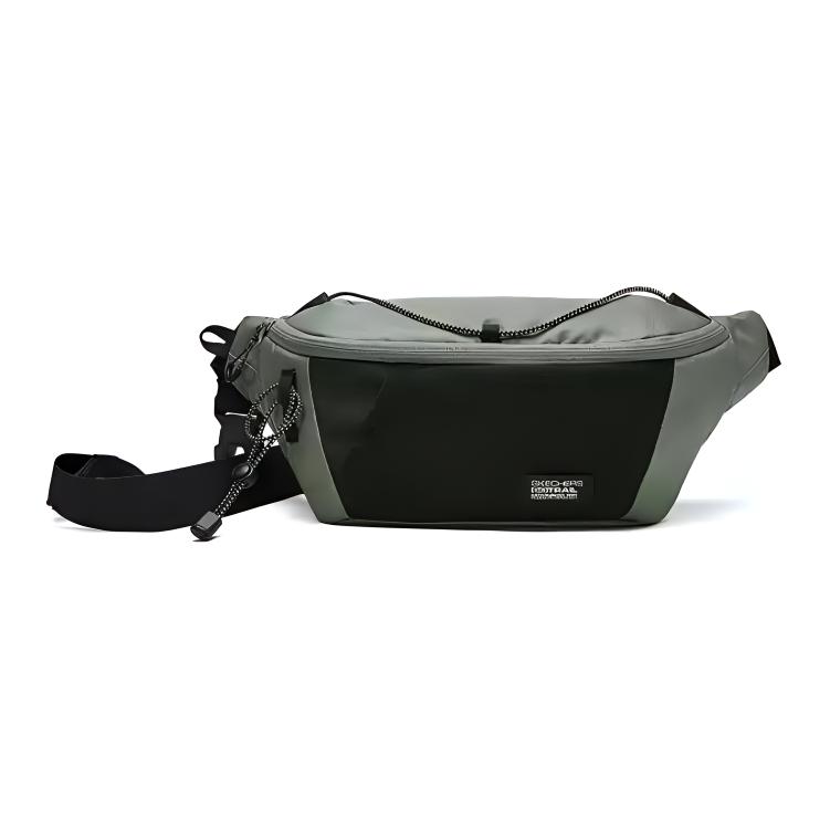 Skechers Casual Sports Fabric Waist Bag Unisex Bags Black Tequila-Green L424U032-04J3 Black & Agave Green