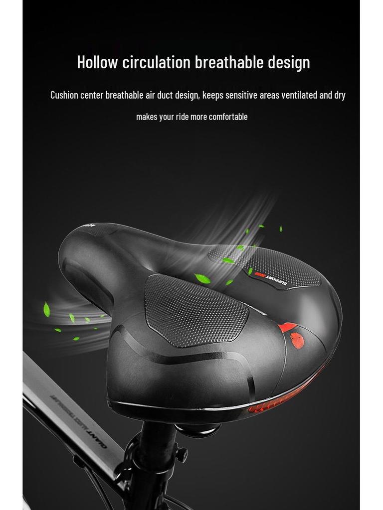 Universal Mountain Bike Seat - Comfortable, Thickened Silicone Cushion with Reflective Film