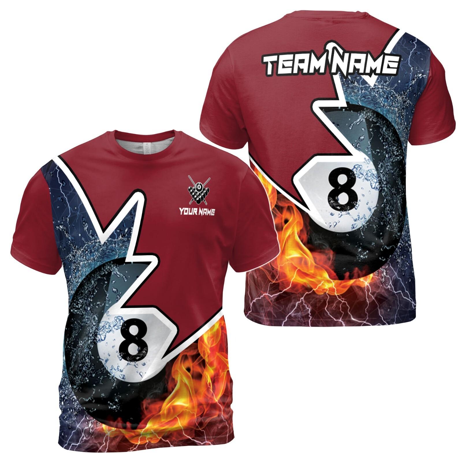 Personalized Billiard Player Team Men s T-shirt S-5XL XXXXL