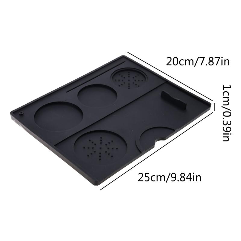 Universal Espresso Coffee Tampers Mat Station Press Tampering Holder Corner Mat Pad Silicone Coffeeware Tamping Tools