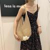 Trendy Hollow Out Weave Straw Bag Bohemian Beach Handbag Hollow Tote Bag Large Capacity Shopping Beach Bag