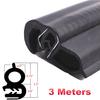 3m Rubber Car Door Seal Weatherstrip With EPDM Steel Belt Body Mounted Front Left or Right