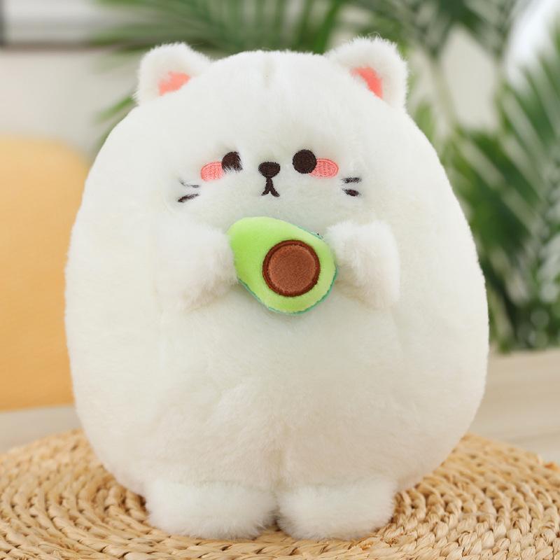 

Держащая Авокадо Кукла Кошка Хомяк Кукла Детский Подарок на День Рождения Девочка Подруга Плюшевая Игрушка 25cm（0.14kg） белый