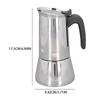 Compact Stovetop Coffee Maker 2/4 Cups with Ergonomic Designs for Gas Electric Induction Cooktops Portable and Durable