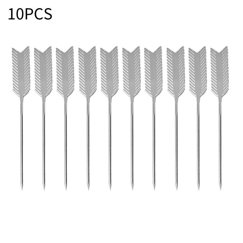 5-10Pcs Creative Stainless Steel Cocktail Picks Martini Picks Juice Decoration Picks Bar Bartending Tools Kitchen Accessories