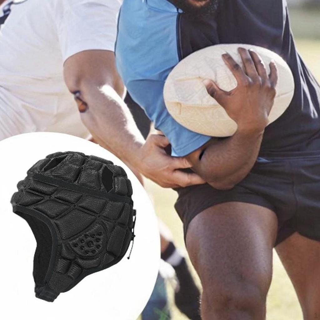 Rugby Helmet Adjustable Soft Protective Cap for Flag Football Pitcher Sports