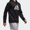 Adidas Logo Print Pullover Hoodie Men Sportswear Black DH9018