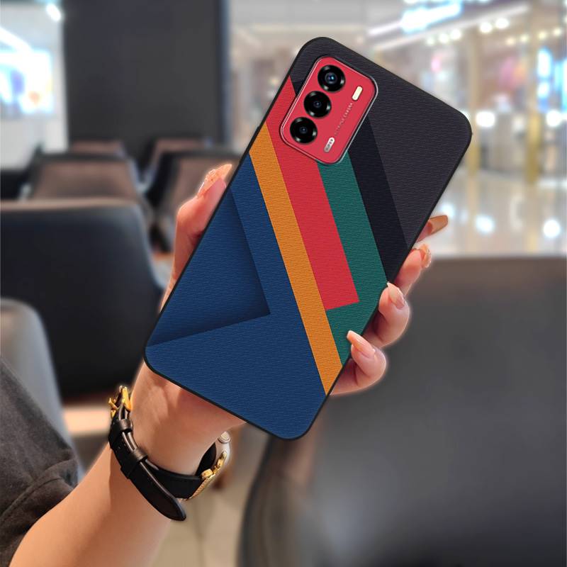 Handytasche Komplettschutz Handyhülle Für ZTE Blade V40 Vita/A72 TPU Schmutzabweisend Wasserdicht Modisches Design Rückseite Niedlich